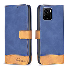 Coque Portefeuille Livre Cuir Etui Clapet B02F pour Vivo Y01 Bleu