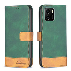 Coque Portefeuille Livre Cuir Etui Clapet B02F pour Vivo Y10 t1 Vert