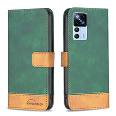 Coque Portefeuille Livre Cuir Etui Clapet B02F pour Xiaomi Mi 12T Pro 5G Vert