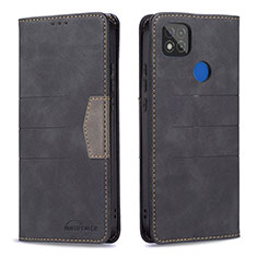 Coque Portefeuille Livre Cuir Etui Clapet B02F pour Xiaomi POCO C3 Noir