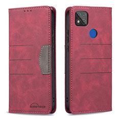 Coque Portefeuille Livre Cuir Etui Clapet B02F pour Xiaomi POCO C3 Rouge