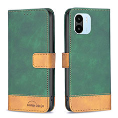 Coque Portefeuille Livre Cuir Etui Clapet B02F pour Xiaomi Poco C51 Vert