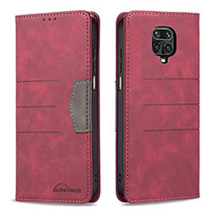 Coque Portefeuille Livre Cuir Etui Clapet B02F pour Xiaomi Poco M2 Pro Rouge