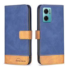 Coque Portefeuille Livre Cuir Etui Clapet B02F pour Xiaomi Redmi 10 5G Bleu