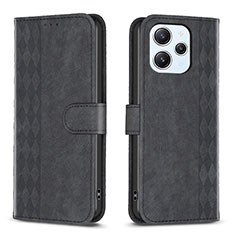 Coque Portefeuille Livre Cuir Etui Clapet B02F pour Xiaomi Redmi 12 4G Noir