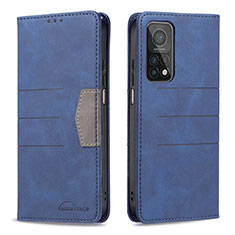 Coque Portefeuille Livre Cuir Etui Clapet B02F pour Xiaomi Redmi K30S 5G Bleu
