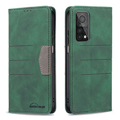 Coque Portefeuille Livre Cuir Etui Clapet B02F pour Xiaomi Redmi K30S 5G Vert