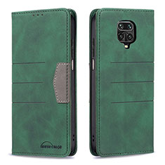 Coque Portefeuille Livre Cuir Etui Clapet B02F pour Xiaomi Redmi Note 9 Pro Max Vert