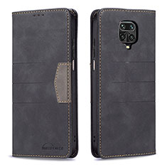 Coque Portefeuille Livre Cuir Etui Clapet B02F pour Xiaomi Redmi Note 9S Noir