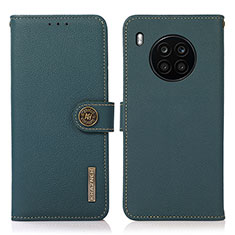 Coque Portefeuille Livre Cuir Etui Clapet B02H pour Huawei Honor 50 Lite Vert