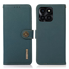 Coque Portefeuille Livre Cuir Etui Clapet B02H pour Huawei Honor X8b Vert