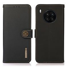 Coque Portefeuille Livre Cuir Etui Clapet B02H pour Huawei Nova 8i Noir