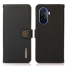 Coque Portefeuille Livre Cuir Etui Clapet B02H pour Huawei Nova Y70 Noir