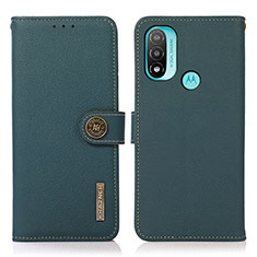 Coque Portefeuille Livre Cuir Etui Clapet B02H pour Motorola Moto E20 Vert