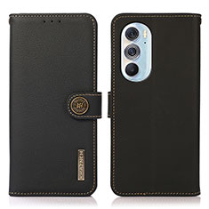 Coque Portefeuille Livre Cuir Etui Clapet B02H pour Motorola Moto Edge X30 5G Noir