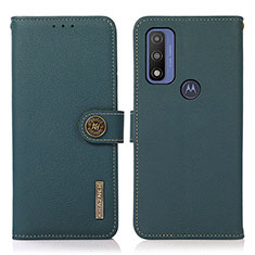 Coque Portefeuille Livre Cuir Etui Clapet B02H pour Motorola Moto G Pure Vert