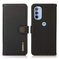 Coque Portefeuille Livre Cuir Etui Clapet B02H pour Motorola Moto G31 Noir