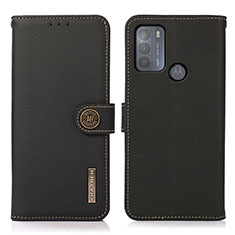 Coque Portefeuille Livre Cuir Etui Clapet B02H pour Motorola Moto G50 Noir