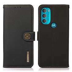 Coque Portefeuille Livre Cuir Etui Clapet B02H pour Motorola Moto G71 5G Noir