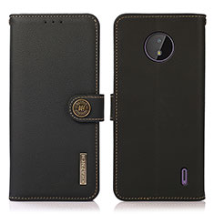 Coque Portefeuille Livre Cuir Etui Clapet B02H pour Nokia C10 Noir