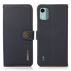 Coque Portefeuille Livre Cuir Etui Clapet B02H pour Nokia C12 Bleu