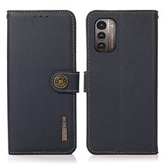 Coque Portefeuille Livre Cuir Etui Clapet B02H pour Nokia G11 Bleu