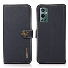 Coque Portefeuille Livre Cuir Etui Clapet B02H pour OnePlus 9 Pro 5G Bleu