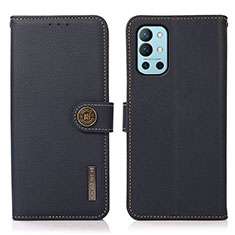 Coque Portefeuille Livre Cuir Etui Clapet B02H pour OnePlus 9R 5G Bleu