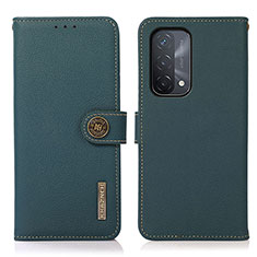 Coque Portefeuille Livre Cuir Etui Clapet B02H pour OnePlus Nord N200 5G Vert