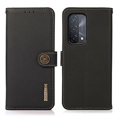 Coque Portefeuille Livre Cuir Etui Clapet B02H pour Oppo A54 5G Noir