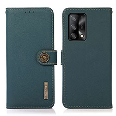 Coque Portefeuille Livre Cuir Etui Clapet B02H pour Oppo F19 Vert