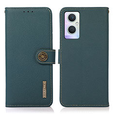 Coque Portefeuille Livre Cuir Etui Clapet B02H pour Oppo Reno8 Z 5G Vert