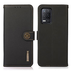 Coque Portefeuille Livre Cuir Etui Clapet B02H pour Realme 8s 5G Noir