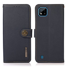 Coque Portefeuille Livre Cuir Etui Clapet B02H pour Realme C11 (2021) Bleu