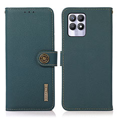 Coque Portefeuille Livre Cuir Etui Clapet B02H pour Realme Narzo 50 4G Vert