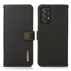 Coque Portefeuille Livre Cuir Etui Clapet B02H pour Samsung Galaxy A72 4G Noir