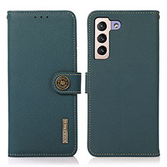 Coque Portefeuille Livre Cuir Etui Clapet B02H pour Samsung Galaxy S21 FE 5G Vert