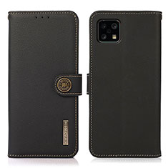 Coque Portefeuille Livre Cuir Etui Clapet B02H pour Sharp Aquos Sense4 Noir