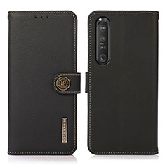 Coque Portefeuille Livre Cuir Etui Clapet B02H pour Sony Xperia 1 III Noir