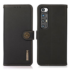 Coque Portefeuille Livre Cuir Etui Clapet B02H pour Xiaomi Mi 10S 5G Noir