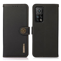 Coque Portefeuille Livre Cuir Etui Clapet B02H pour Xiaomi Mi 10T 5G Noir