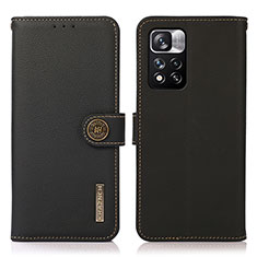 Coque Portefeuille Livre Cuir Etui Clapet B02H pour Xiaomi Mi 11i 5G (2022) Noir