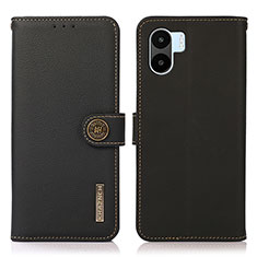 Coque Portefeuille Livre Cuir Etui Clapet B02H pour Xiaomi Poco C51 Noir