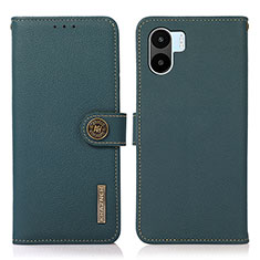 Coque Portefeuille Livre Cuir Etui Clapet B02H pour Xiaomi Poco C51 Vert