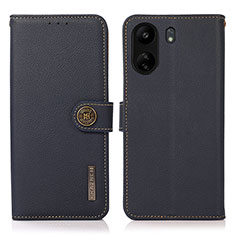 Coque Portefeuille Livre Cuir Etui Clapet B02H pour Xiaomi Poco C65 Bleu