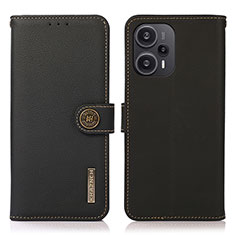 Coque Portefeuille Livre Cuir Etui Clapet B02H pour Xiaomi Poco F5 5G Noir