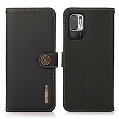 Coque Portefeuille Livre Cuir Etui Clapet B02H pour Xiaomi POCO M3 Pro 5G Noir