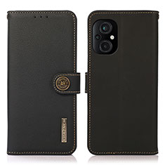 Coque Portefeuille Livre Cuir Etui Clapet B02H pour Xiaomi Poco M5 4G Noir