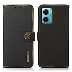 Coque Portefeuille Livre Cuir Etui Clapet B02H pour Xiaomi Redmi 11 Prime 5G Noir