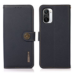 Coque Portefeuille Livre Cuir Etui Clapet B02H pour Xiaomi Redmi K40 Pro+ Plus 5G Bleu